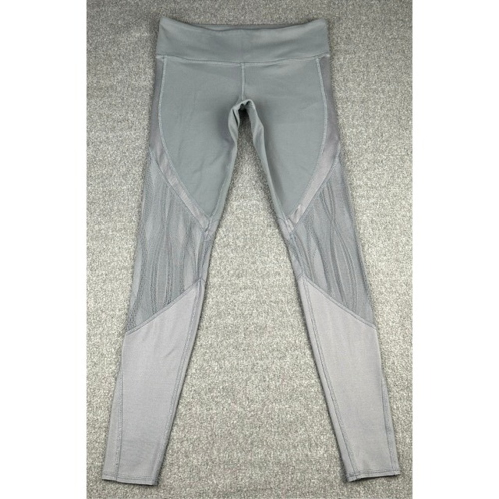 Alo Yoga Vitality Mesh Leggings Gray Activewear Pants Small W8073R